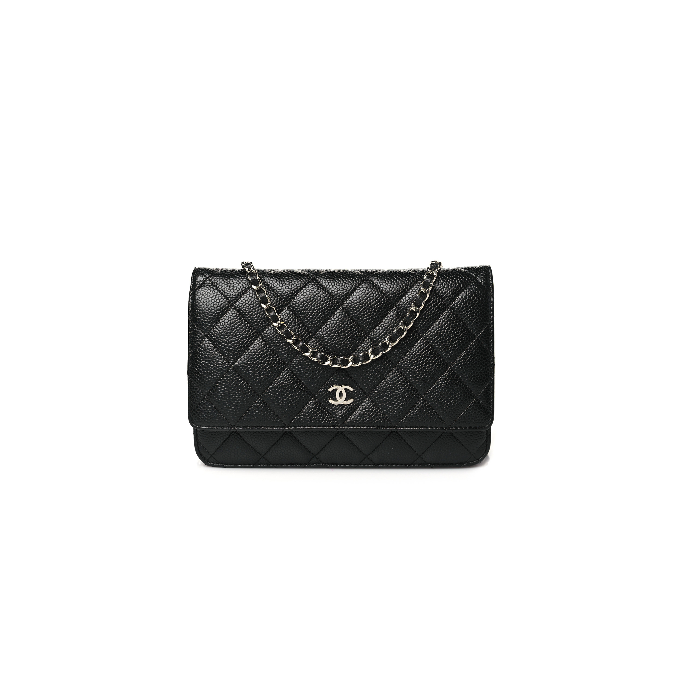 CHANEL CLASSIC WALLET ON CHAIN SILVER HARDWARE  AP0250 Y01480 C3906 （19.2*12.3*3.5cm）